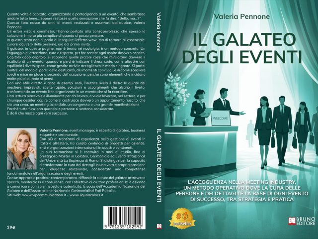 “Il Galateo Degli Eventi”, Bestseller il libro di Valeria Pennone che riporta al centro le persone nell’organizzazione degli eventi